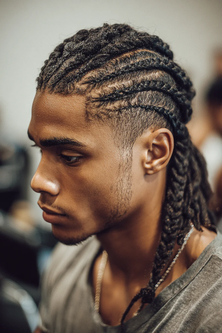 Tight Cornrows with Tapered Sides — Natural Textured Hair