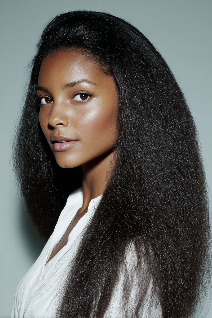 Voluminous Blowout for Natural Coily-Textured Hair