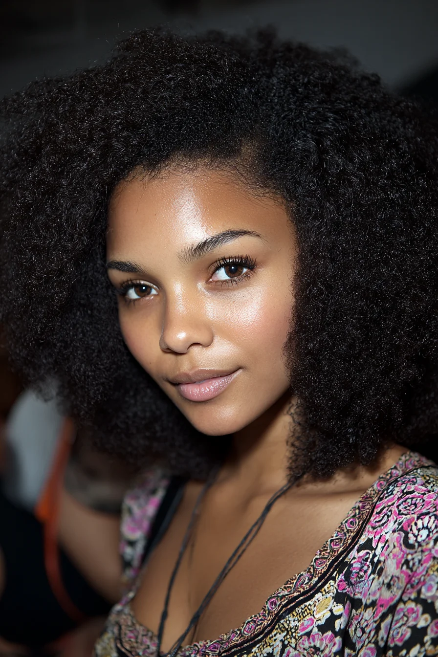 Voluminous Rounded Afro — Defined Coils for 3B–4A Natural Hair