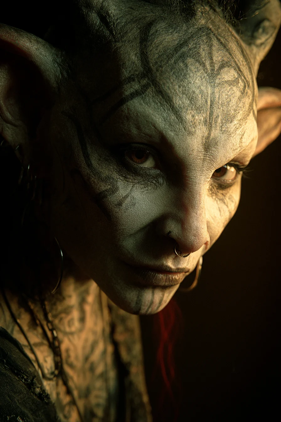 A Goblin Woman in Shadow