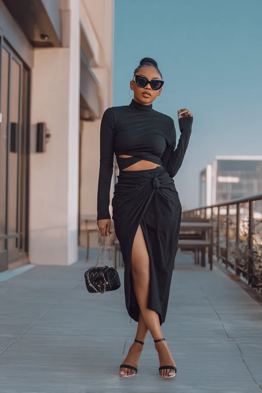 All Black Everything on the Rooftop