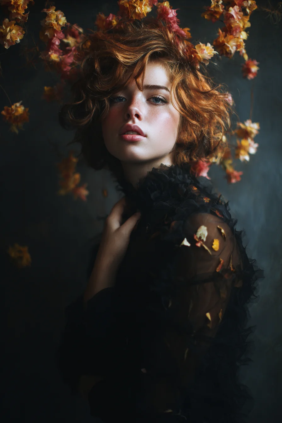 Autumn Blooms and Copper Curls