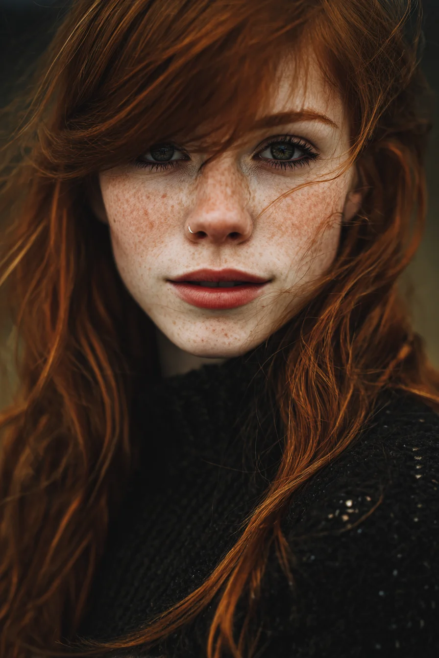 Copper Hair and Windswept Calm