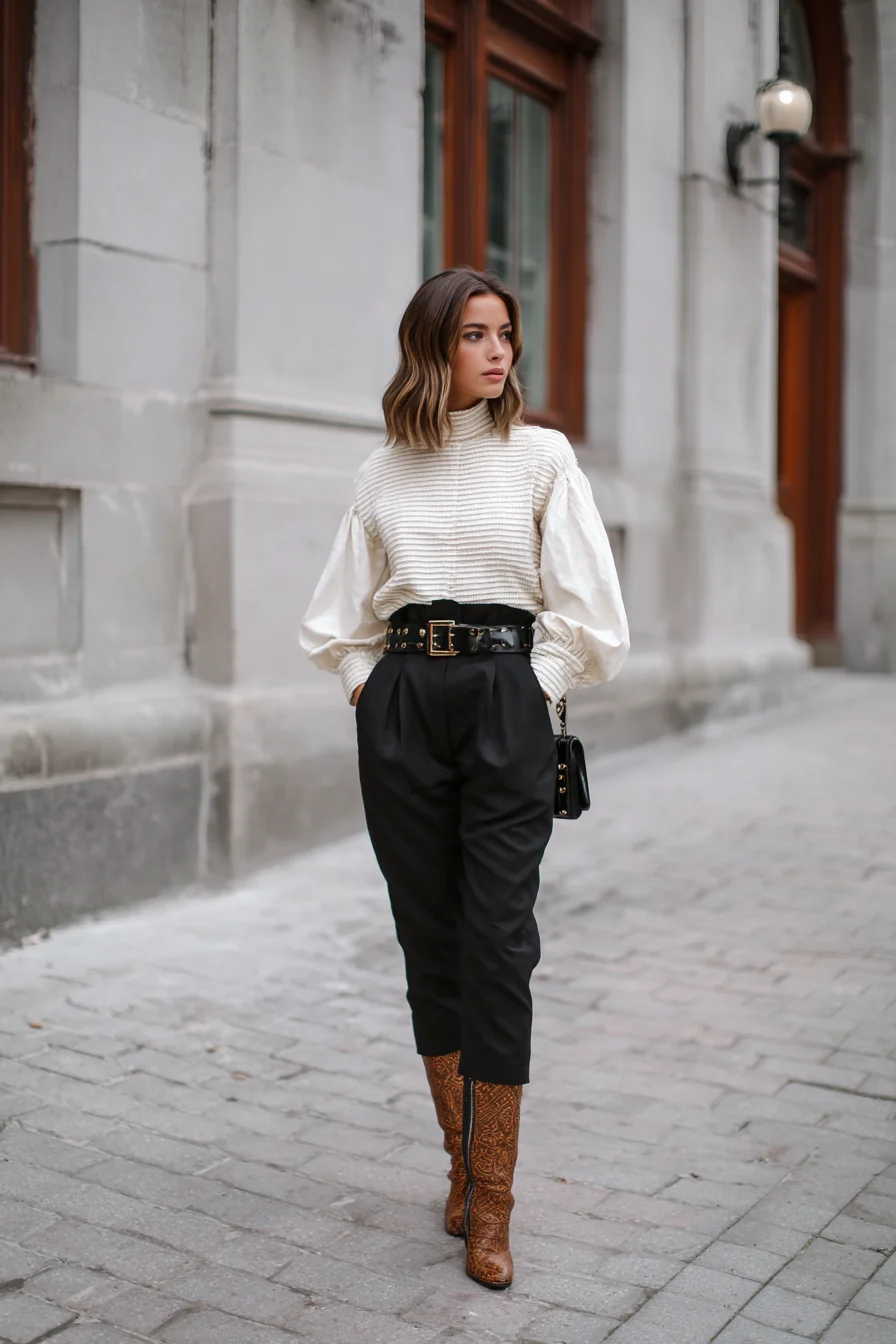 Cream Knit Meets City Streets