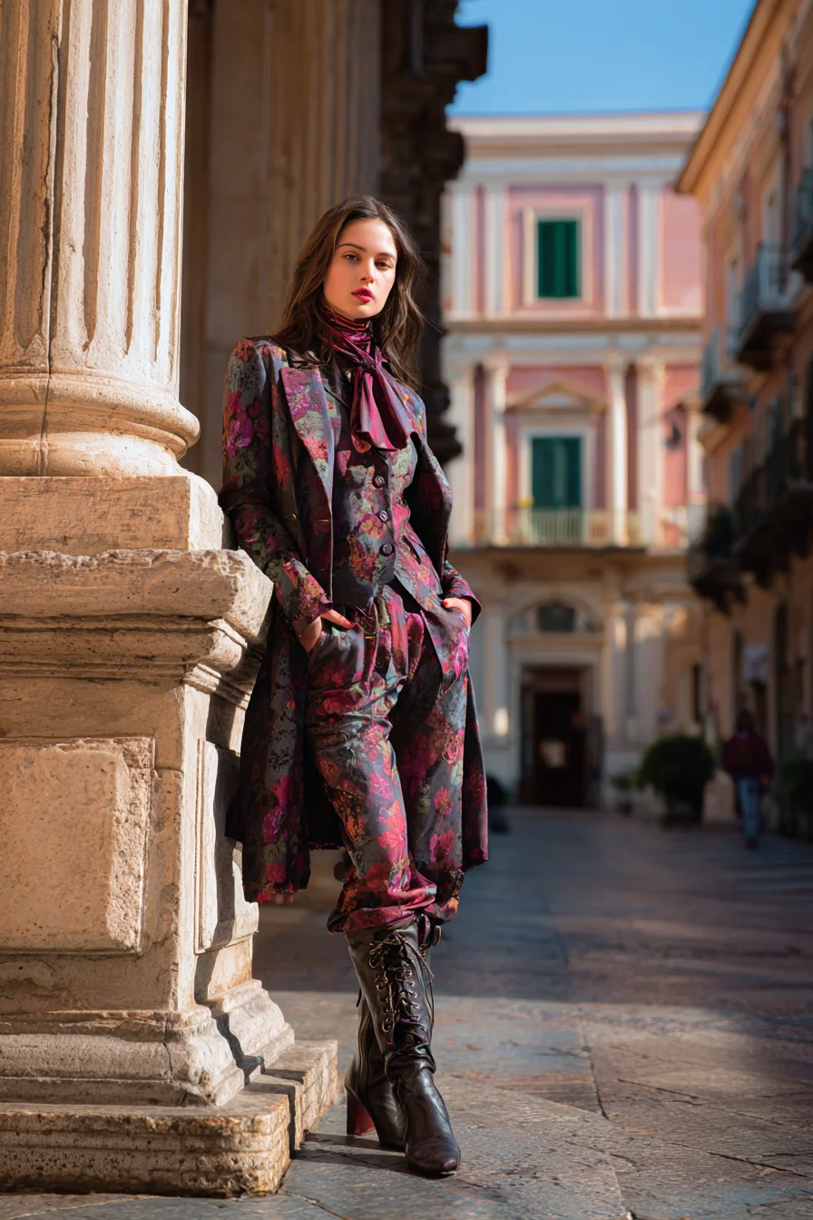 Floral Maximalism on Cobblestone Streets