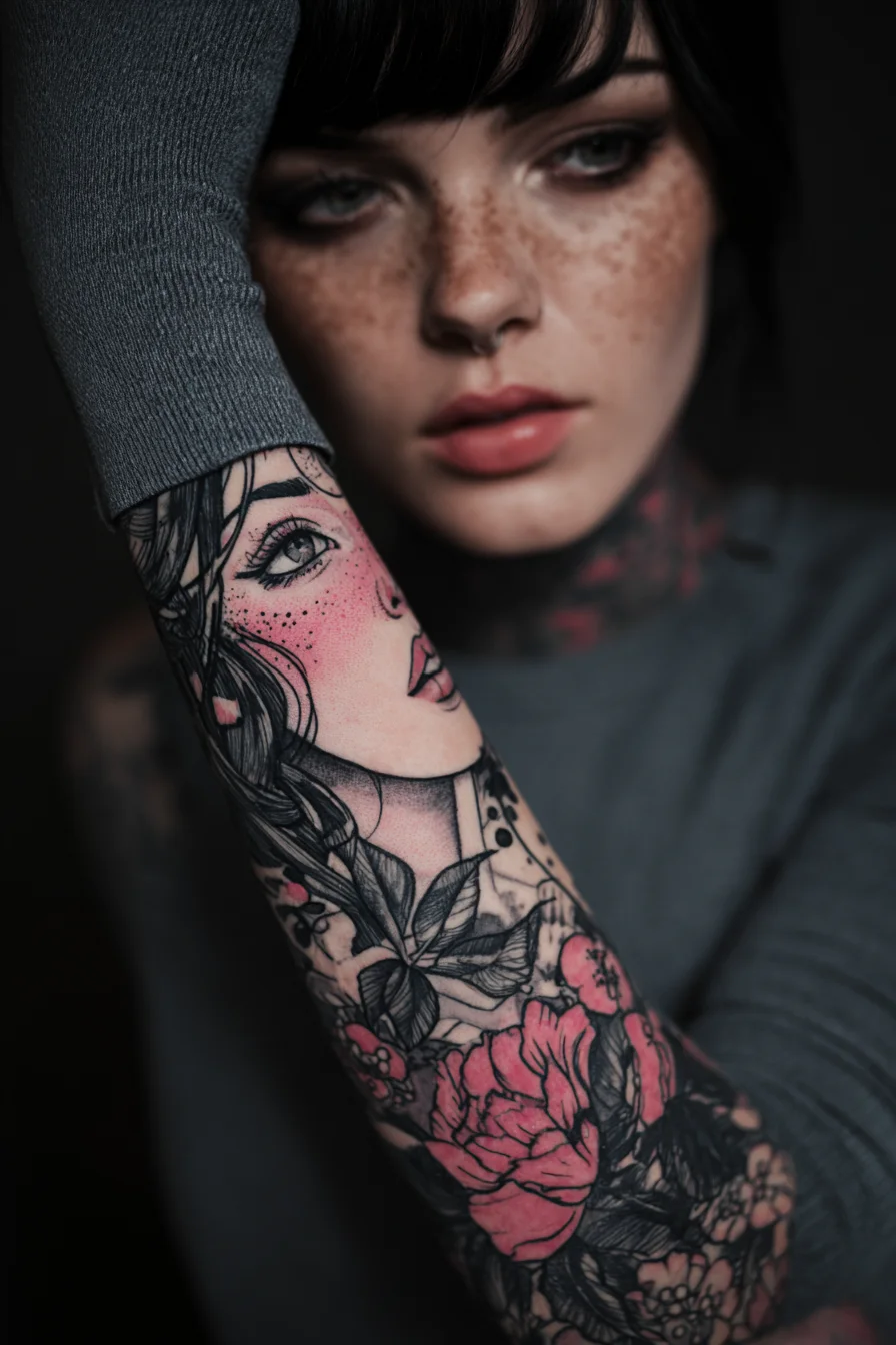Ink Meets Freckled Skin