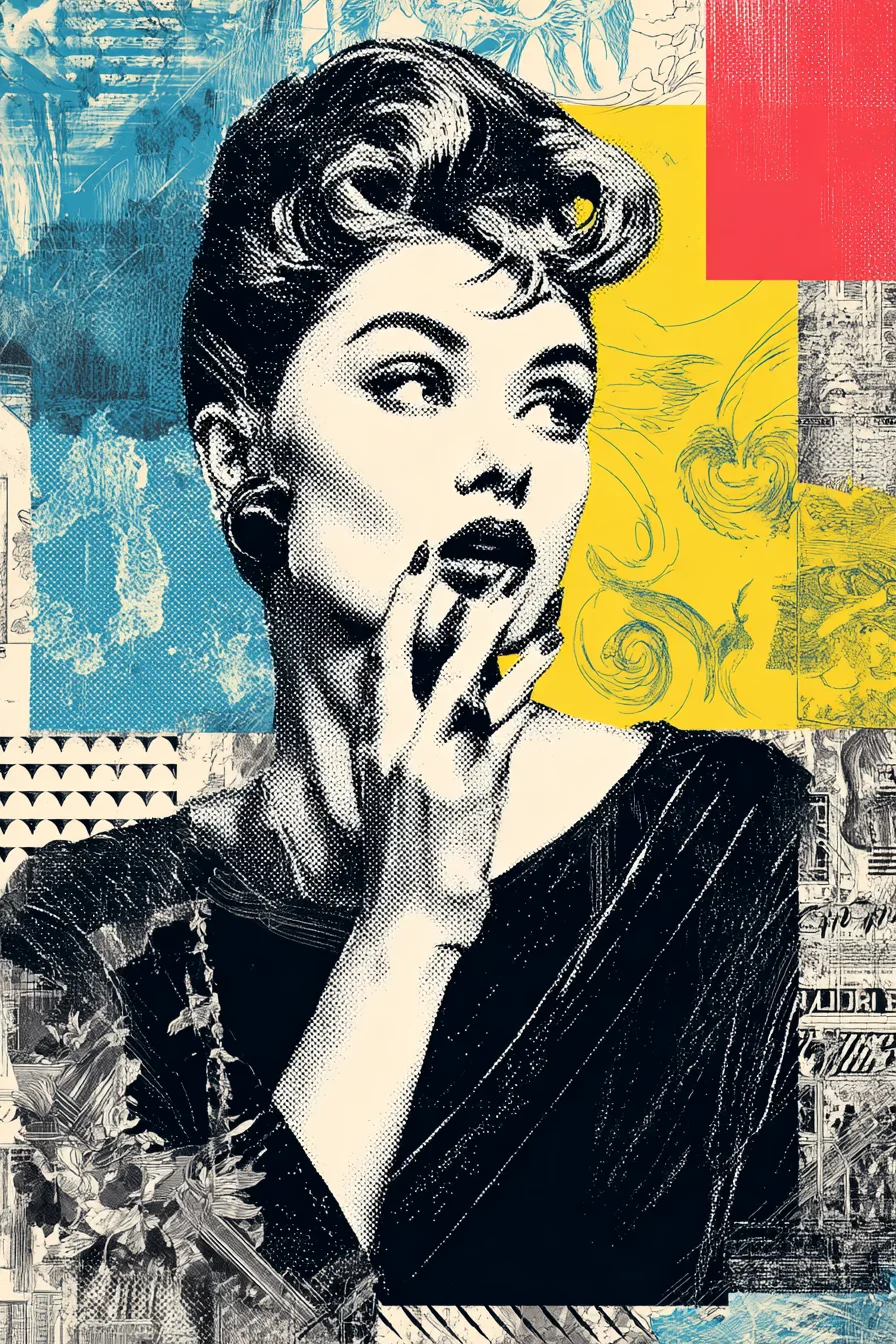 Midcentury Glamour Meets Bold Collage