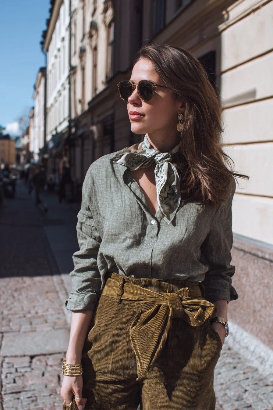 Olive Tones on Cobblestone Streets