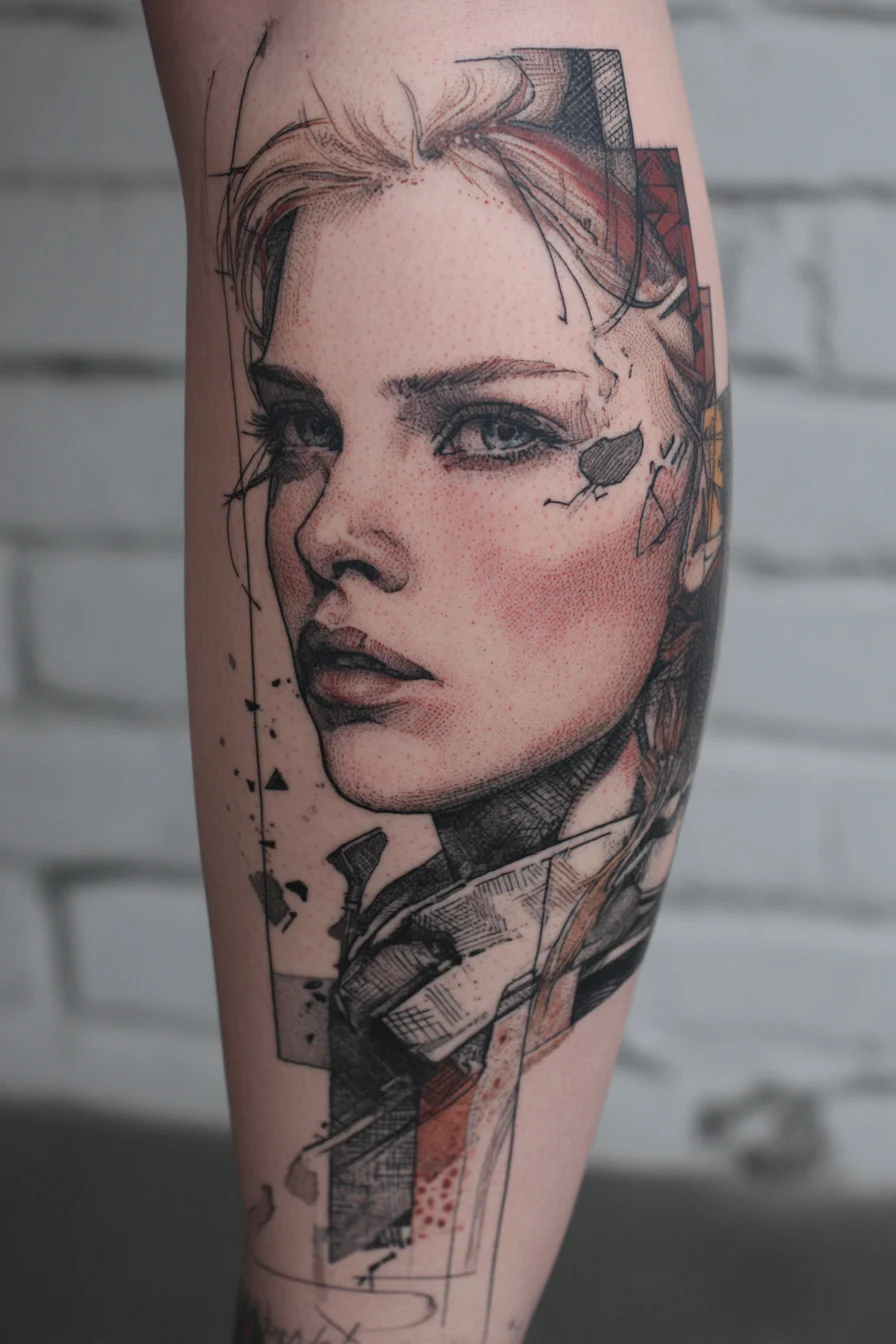 Portrait in Ink and Geometry