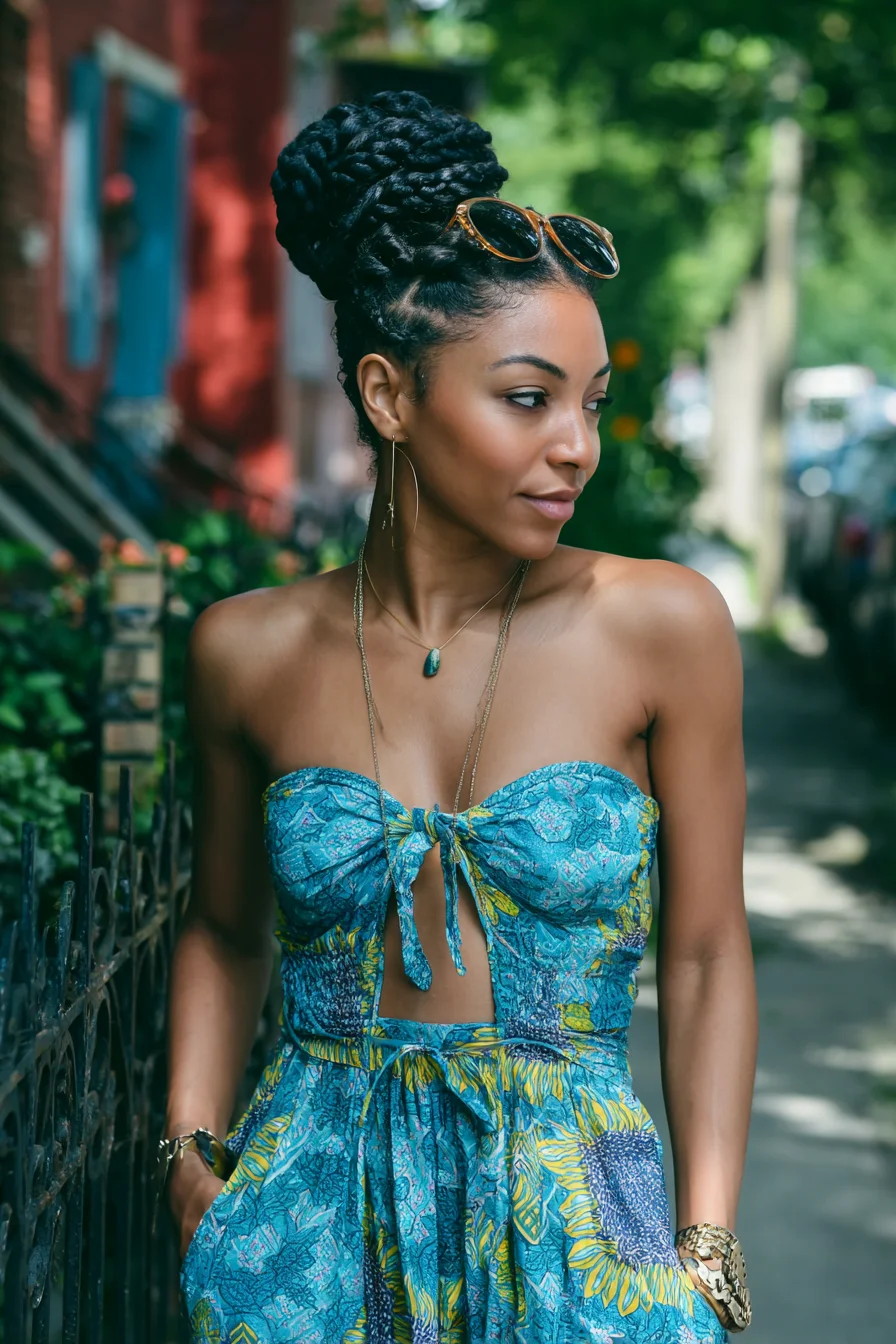 Printed Blues on a Summer Street