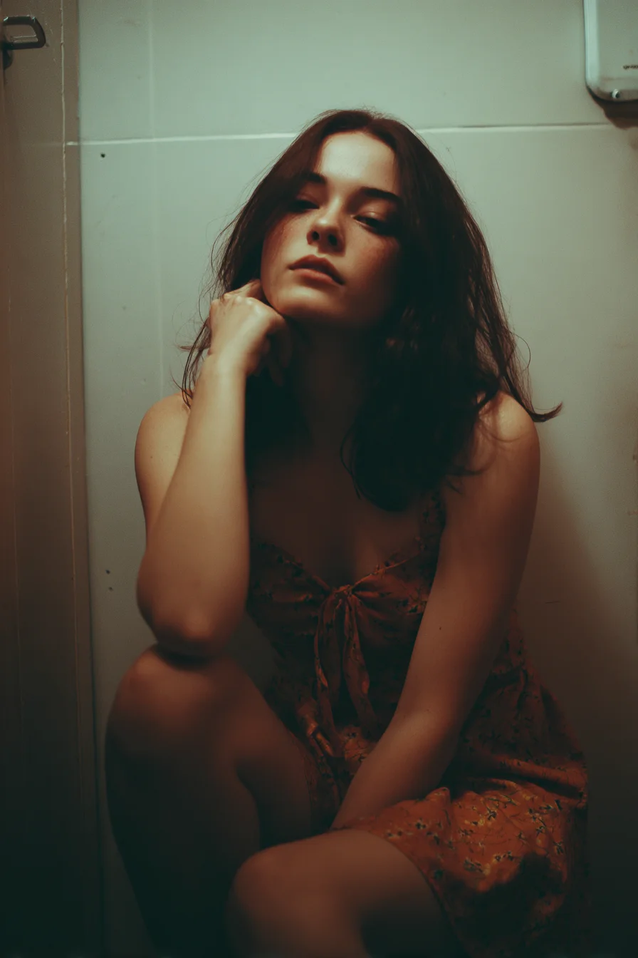 Quiet Moment in Warm Amber