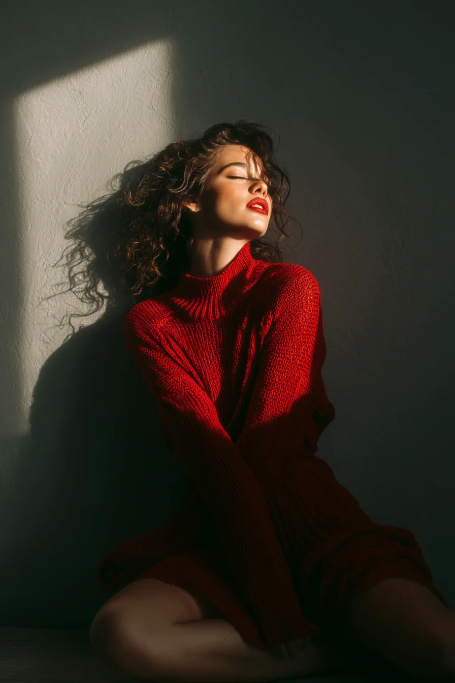 Red Sweater, Dramatic Light