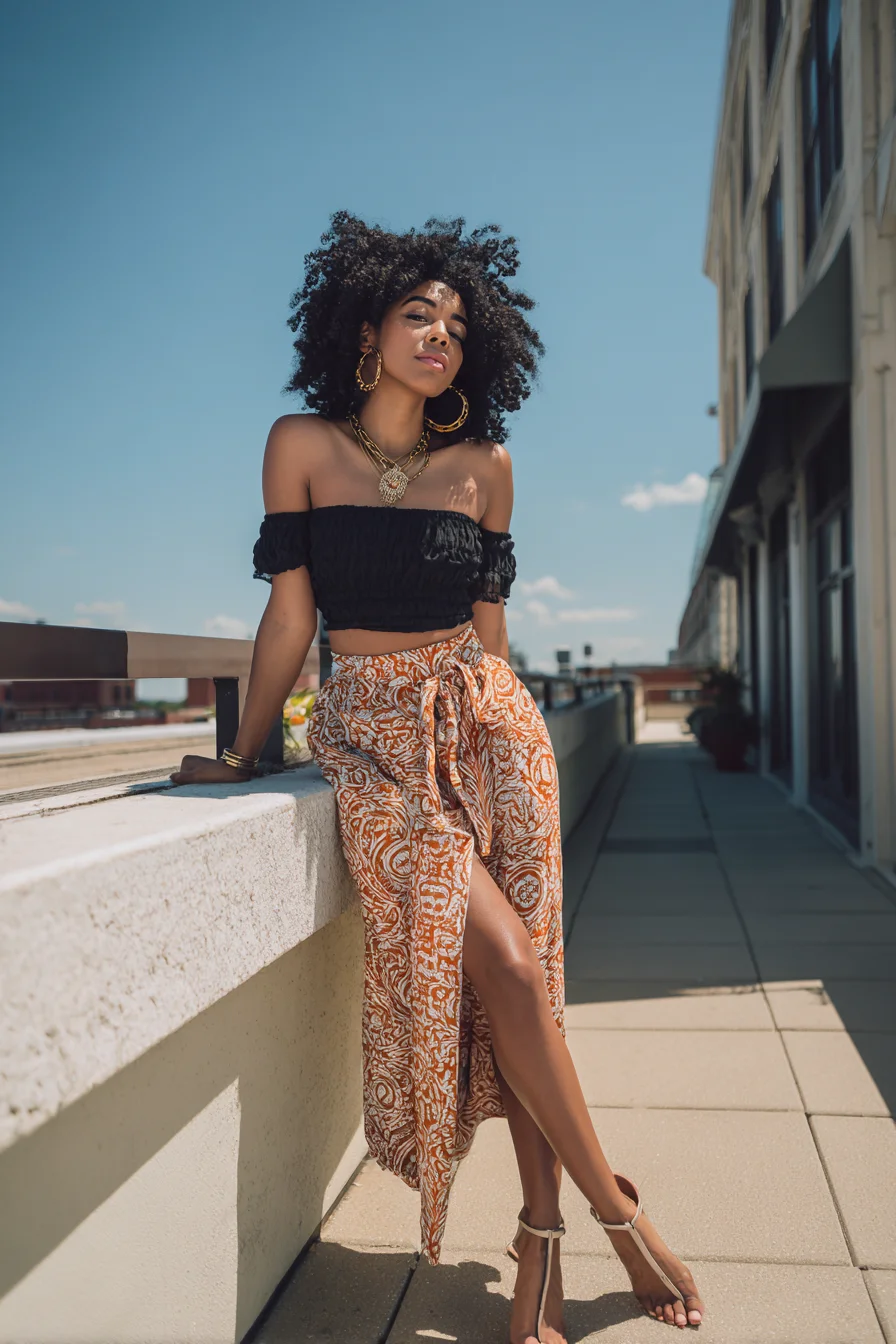 Rooftop Summer in Print and Black