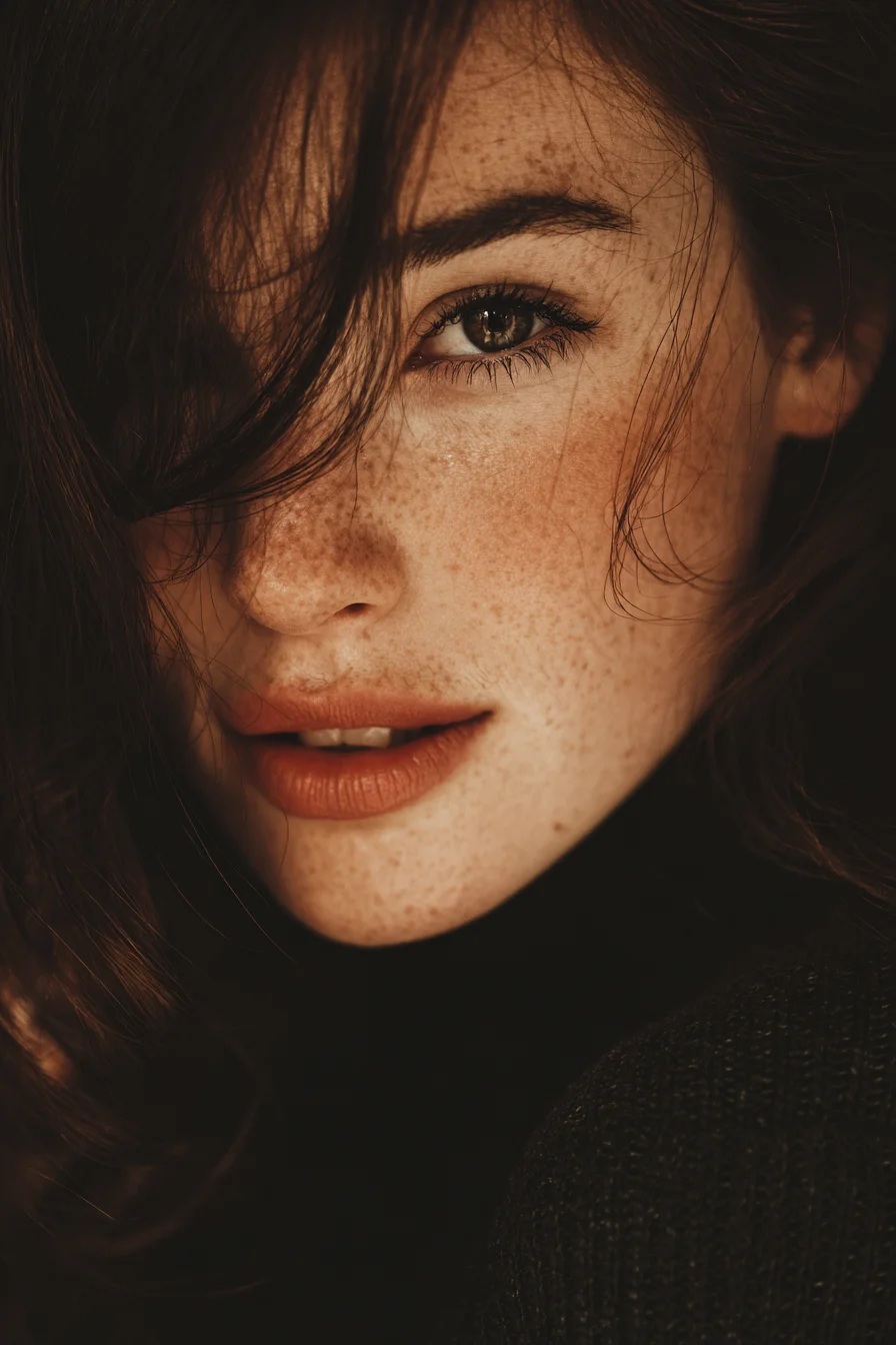 Shadow and Freckles in Warm Light