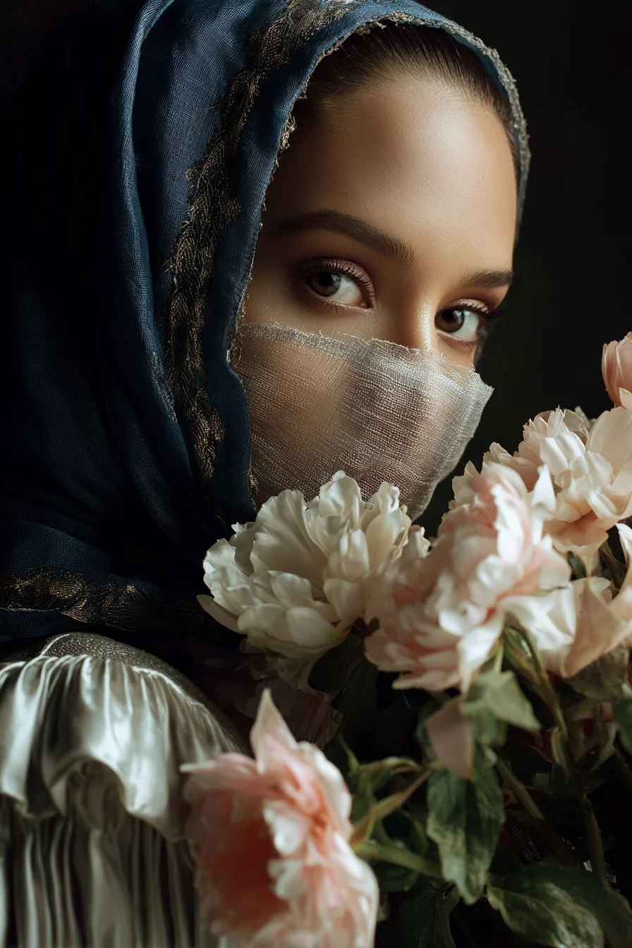 Veiled in Blue and Bloom