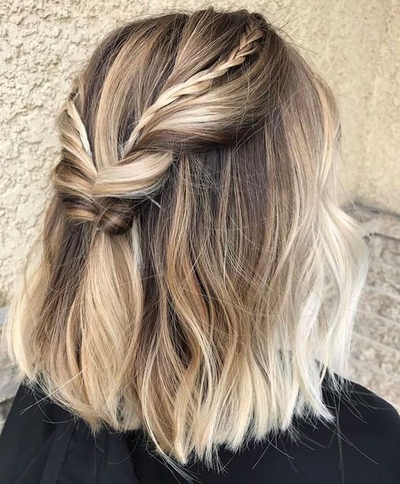 Easy Lob Half-Up With Braid — Cute Winter Hairstyles