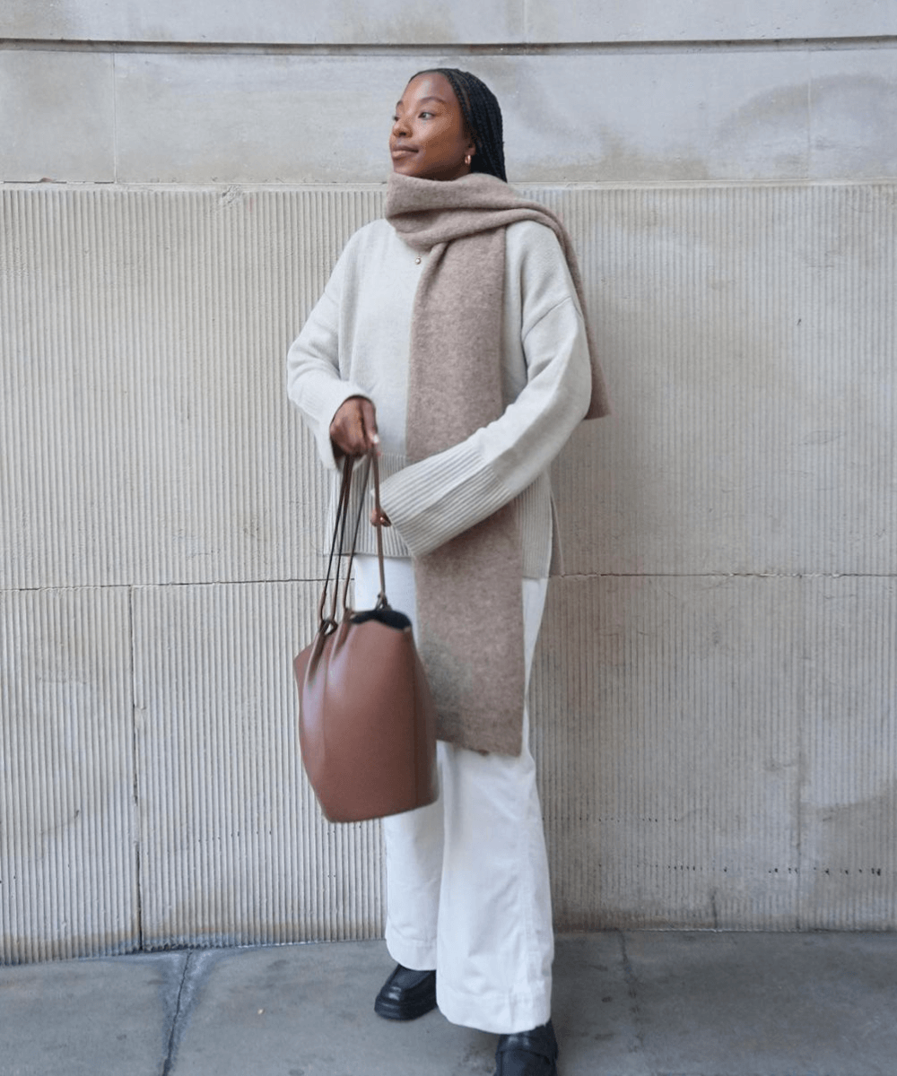 Oversized Sweater and Wide-Leg Trousers for Cozy Winter Style — Winter Teacher Outfits