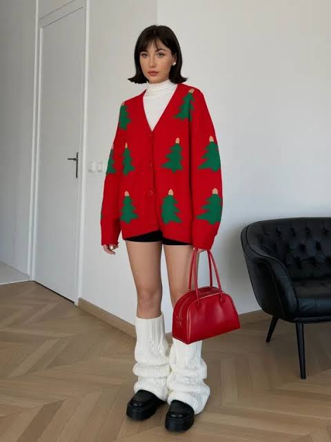 Festive Knitwear Meets Playful Mini for a Yuletide Vibe Festive Knitwear Meets Playful Mini for a Yuletide Vibe — December Outfits