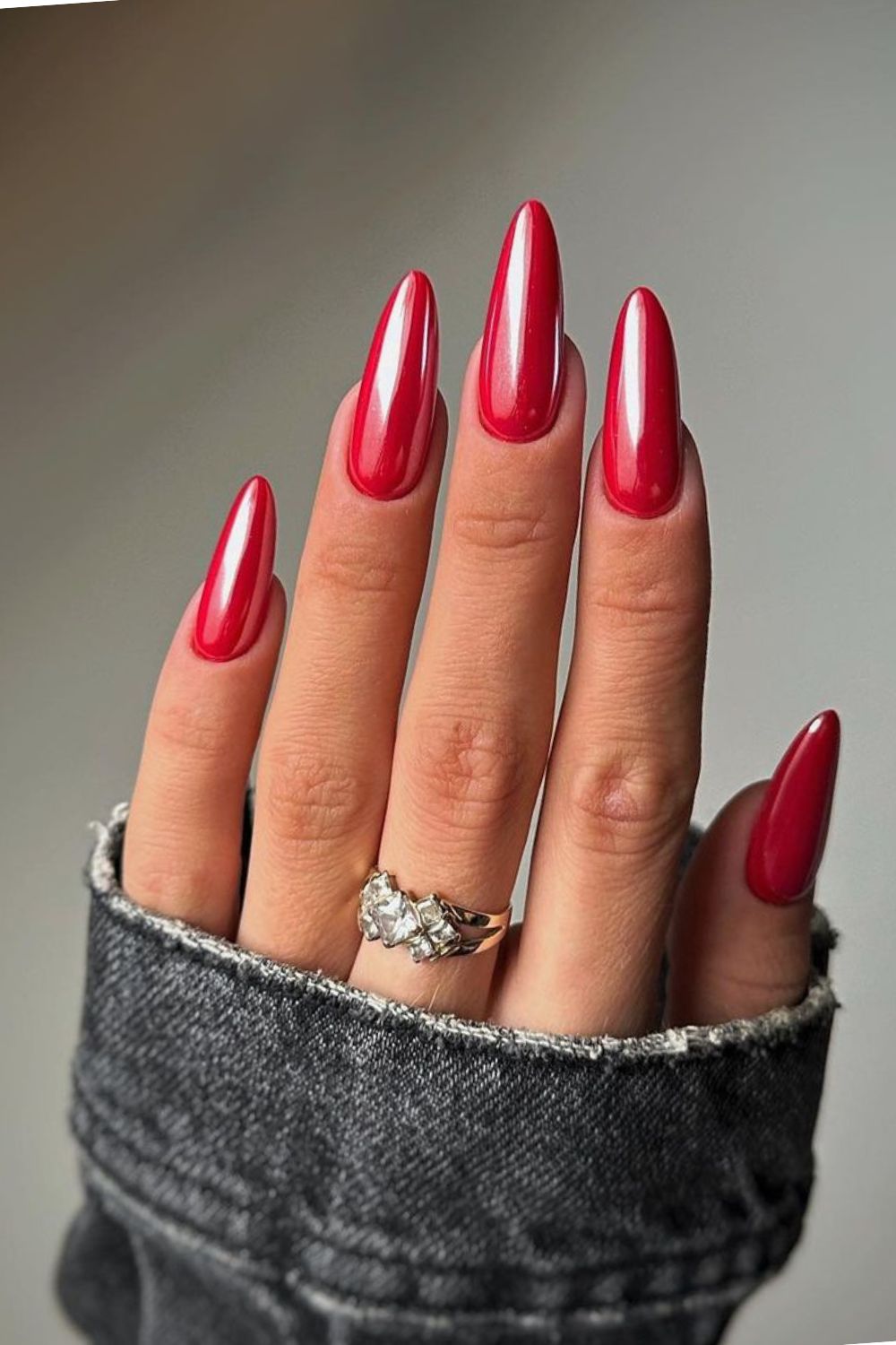 Bright Cherry Red Subtle Shimmer Bright Cherry Red Subtle Shimmer — Cherry Red Nails