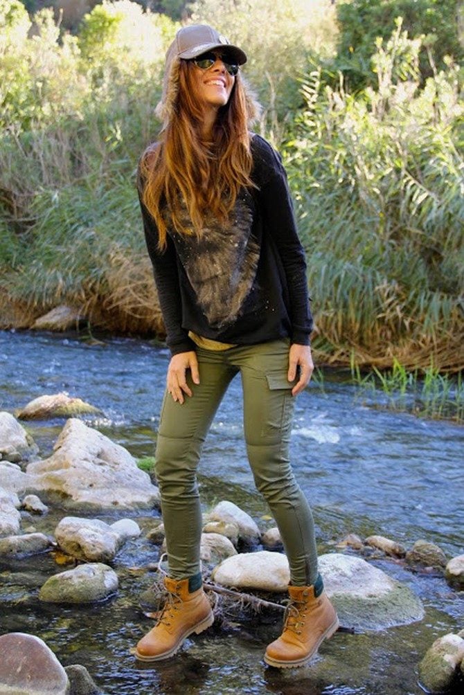 Outdoor Adventure: Cargo Pants and Timberlands in Nature — Timberland Boots Outfits