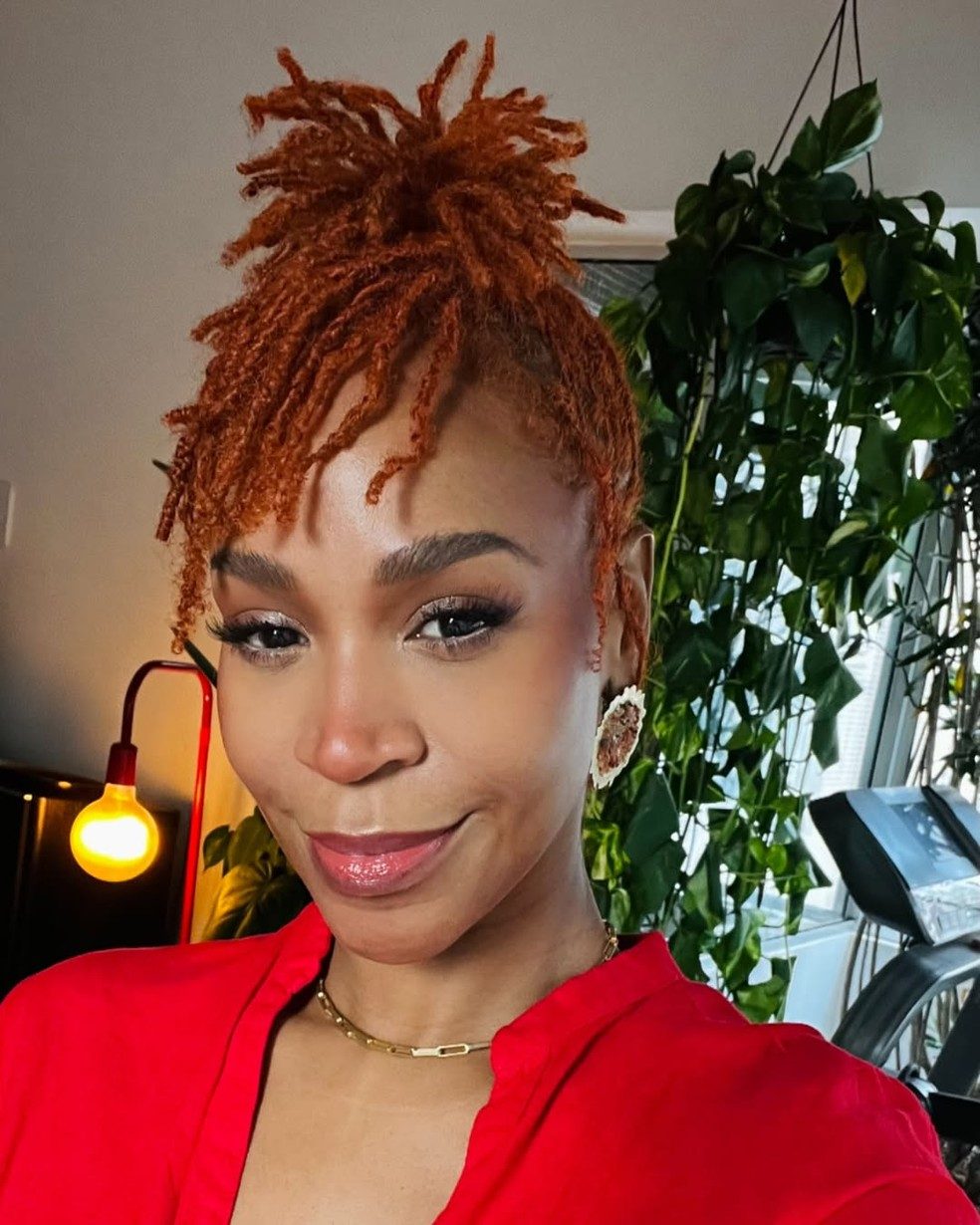 Vibrant Copper Orange Micro Locs — Winter Braid Colors for Black Women