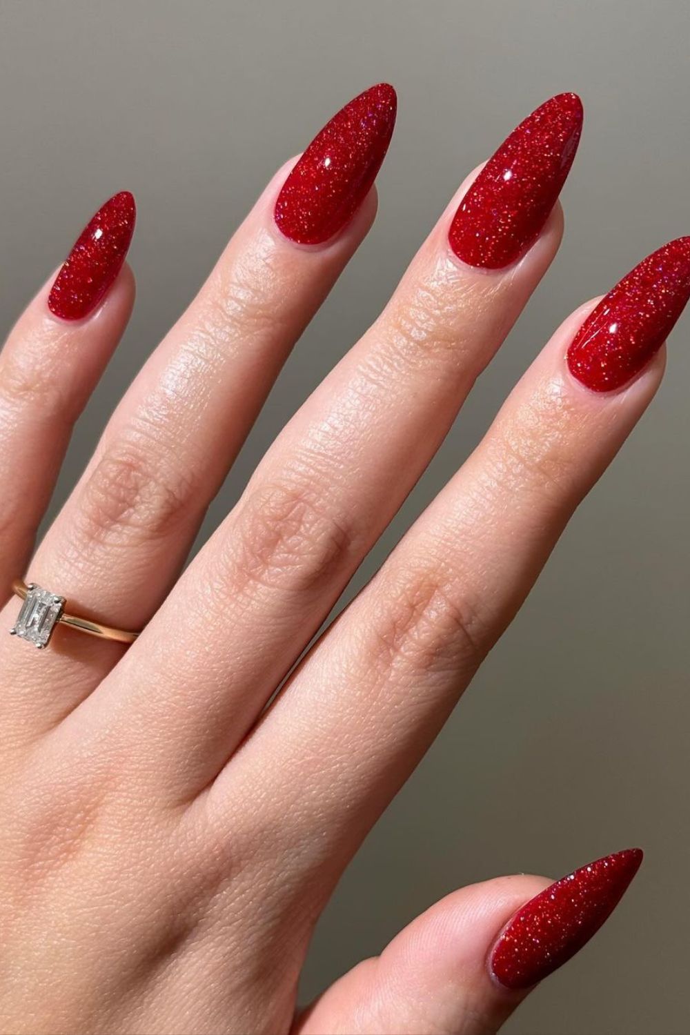 Sparkling Glitter Cherry Red Stilettos Sparkling Glitter Cherry Red Stilettos — Cherry Red Nails