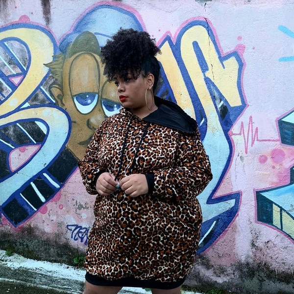 Oversized Leopard Print Dress for Casual Comfort — Winter Outfits for Black Girls