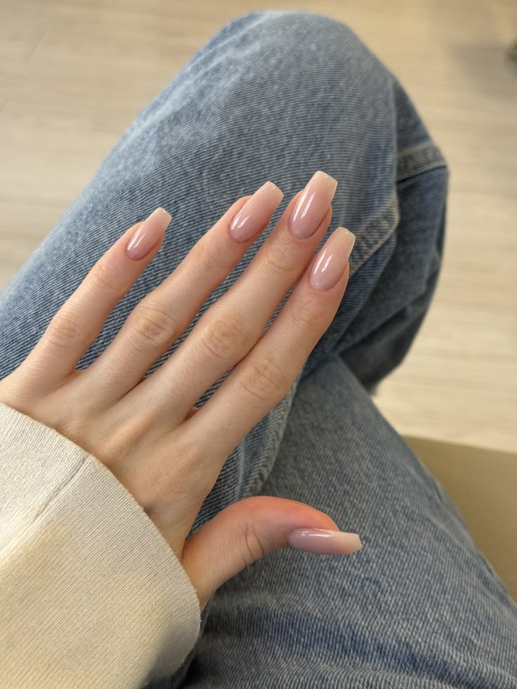 High Gloss Visual Idea — Winter Square Nails