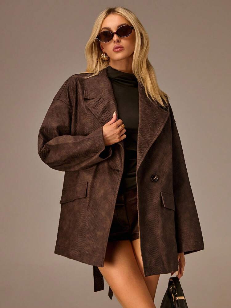 Textured Jacket and Shorts for a Chic Work Ensemble — Winter Teacher Outfits