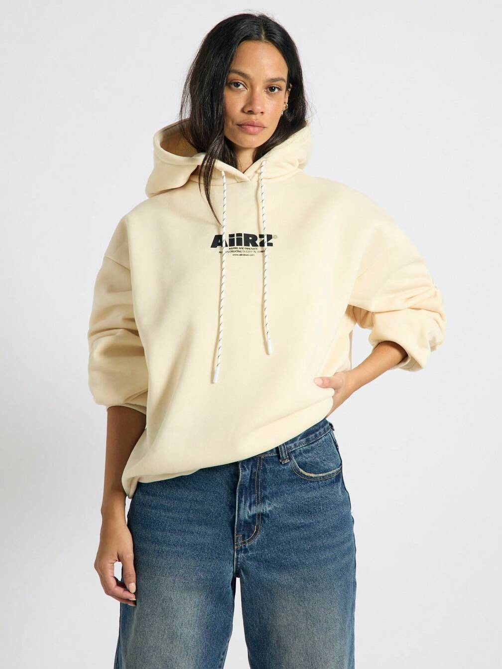 Effortless Athleisure with Oversized Cream Hoodie and Jeans — Winter Athleisure Outfits