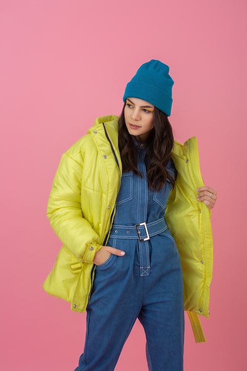 Vibrant Yellow Shiny Puffer Jacket Vibrant Yellow Shiny Puffer Jacket — Winter Coats for Women