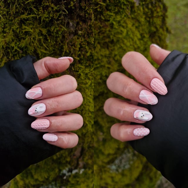 Matte Glossy Visual Idea Matte Glossy Visual Idea — Cute Winter Nails