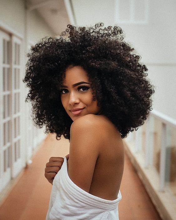 Voluminous Natural Black Afro Voluminous Natural Black Afro — Winter Hair Colors for Black Women