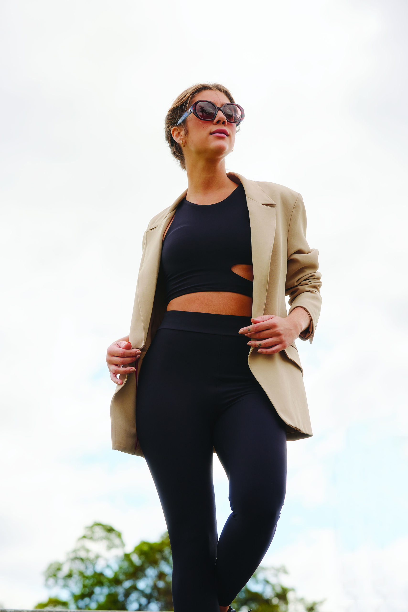 Unexpected Blazer Layer Over Workout Set Unexpected Blazer Layer Over Workout Set — Winter Workout Outfits