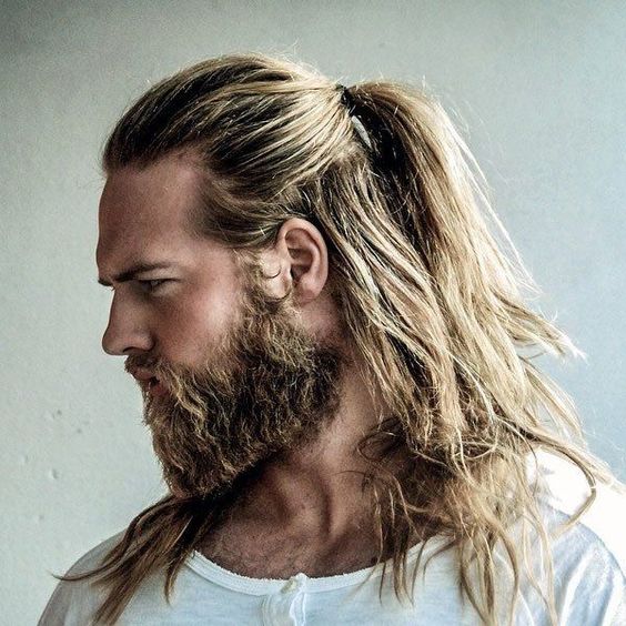 Long Wavy Blonde Ponytail Long Wavy Blonde Ponytail — Winter Haircuts for Men