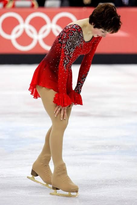 Red Long-Sleeved Dress with Black Mesh and Sequins Red Long-Sleeved Dress with Black Mesh and Sequins — Ice Skating Outfits