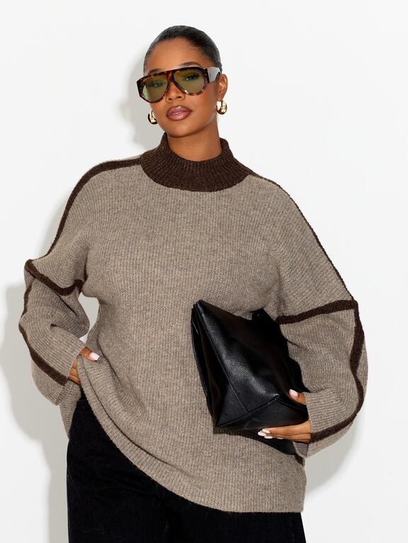 Oversized Ribbed Knit Sweater: Y2K Winter Staple — Y2K Winter Outfits