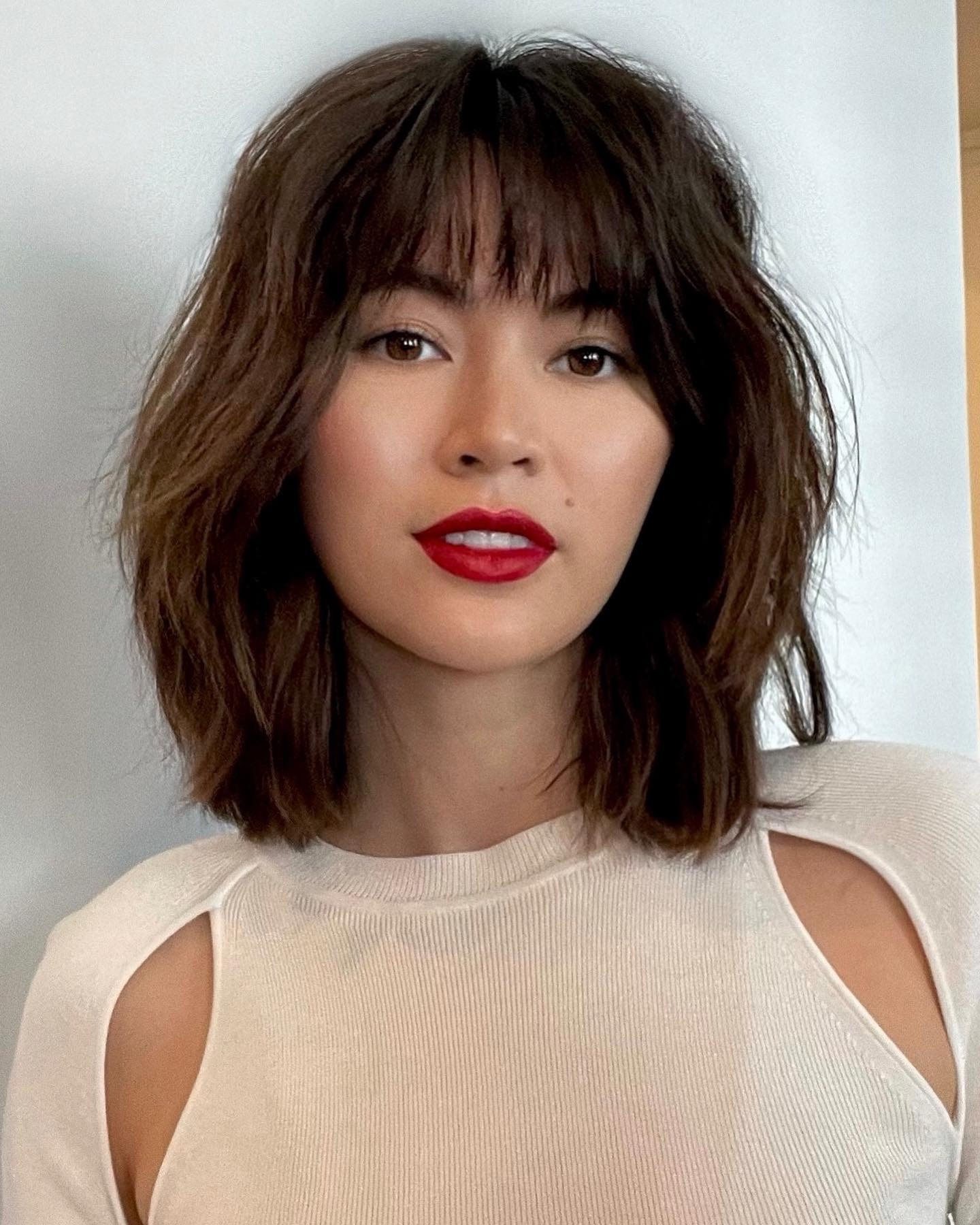 Collarbone Visual Idea — Winter Haircuts with Bangs