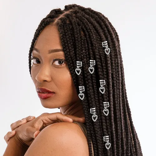 Dark Brown Box Braids With Silver Rings Dark Brown Box Braids With Silver Rings — Winter Loc Styles