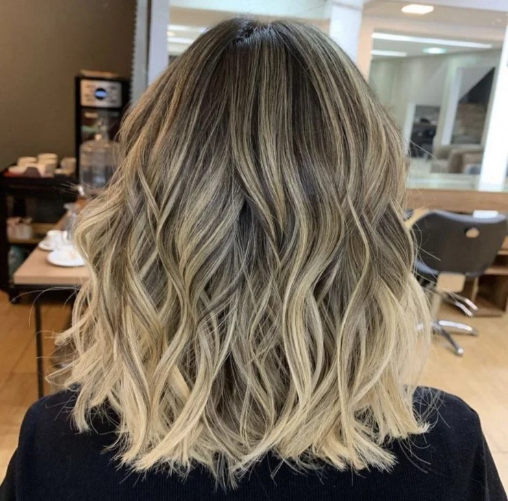 Lob Visual Idea — Blonde to Brunette Hair