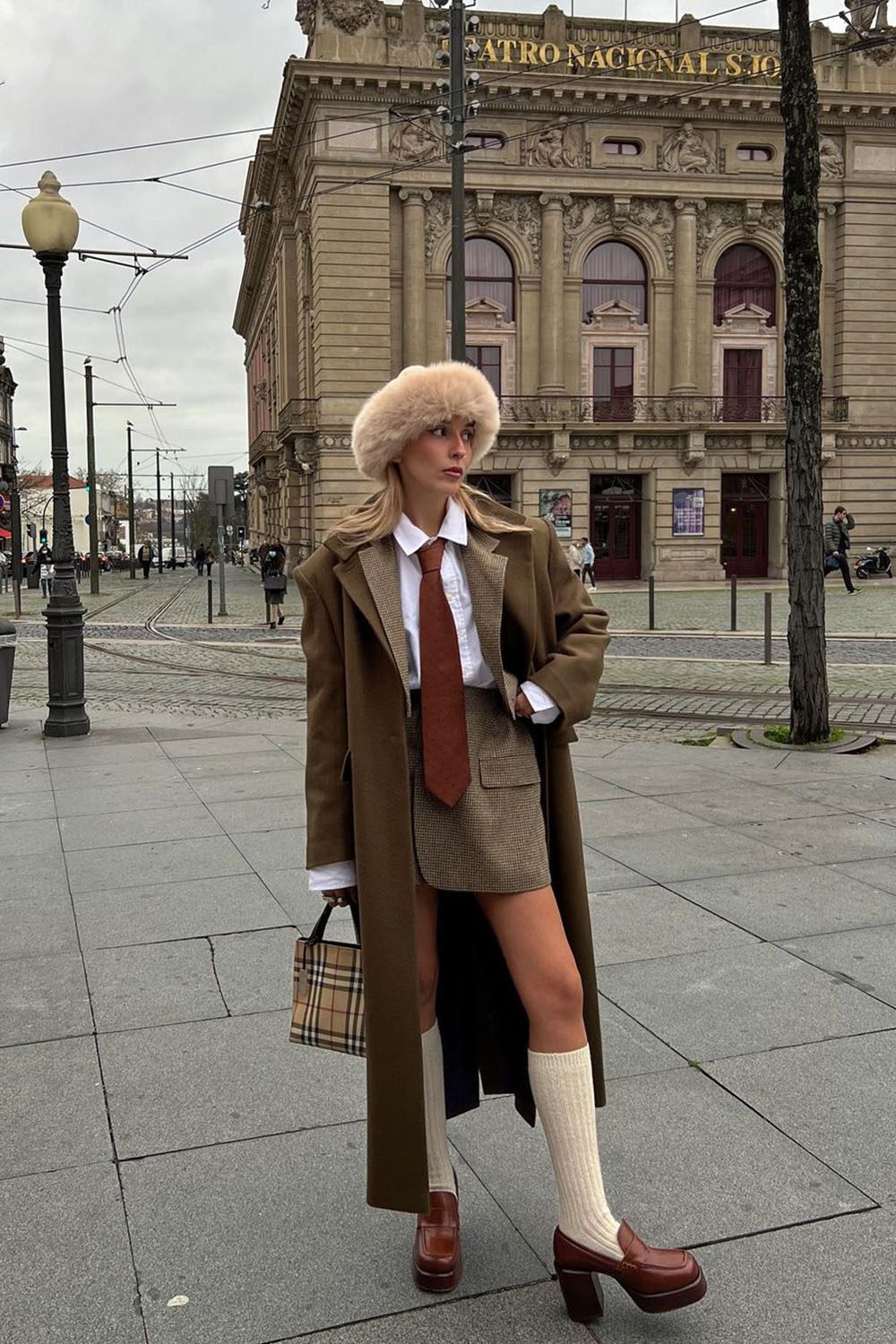 Layered Wool Coat, Vest, and Tie for a Rich Winter Ensemble — Old Money Winter Outfits