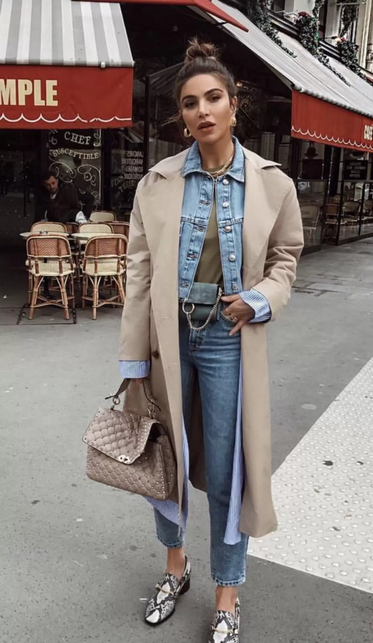 Multi-Layered Look with Trench and Denim — Early Winter Outfits
