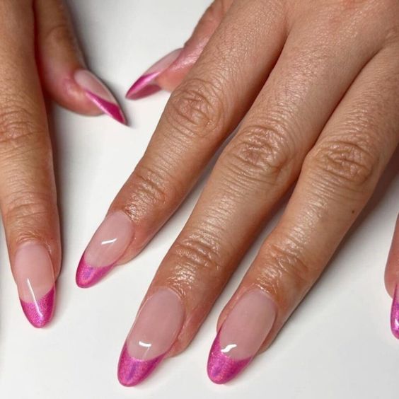 Sheer Pink Velvet French Tips — Velvet Nails