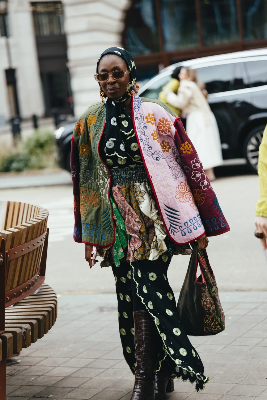 Vibrant Quilted Jacket for a Playful City Ensemble — London Winter Outfits