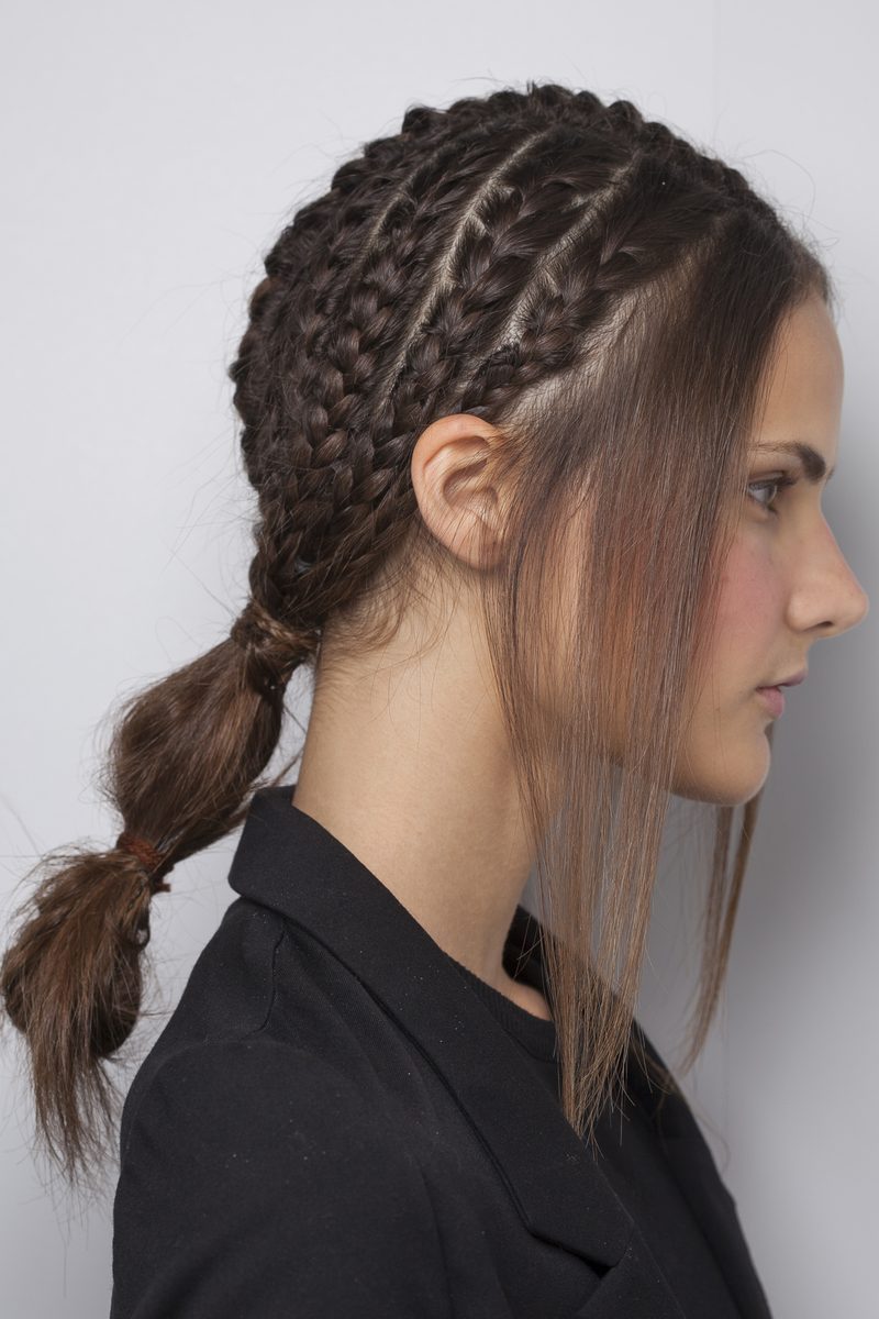 Braids Into Low Bubble Ponytail — Winter Ponytail Hairstyles
