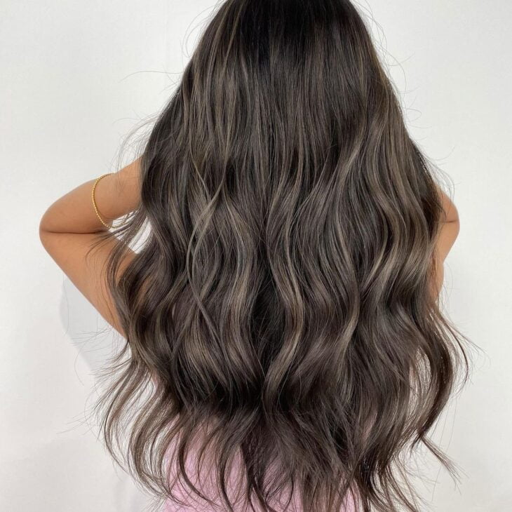 Ash Brown Balayage On Thick Waves — Ash Brown Hair