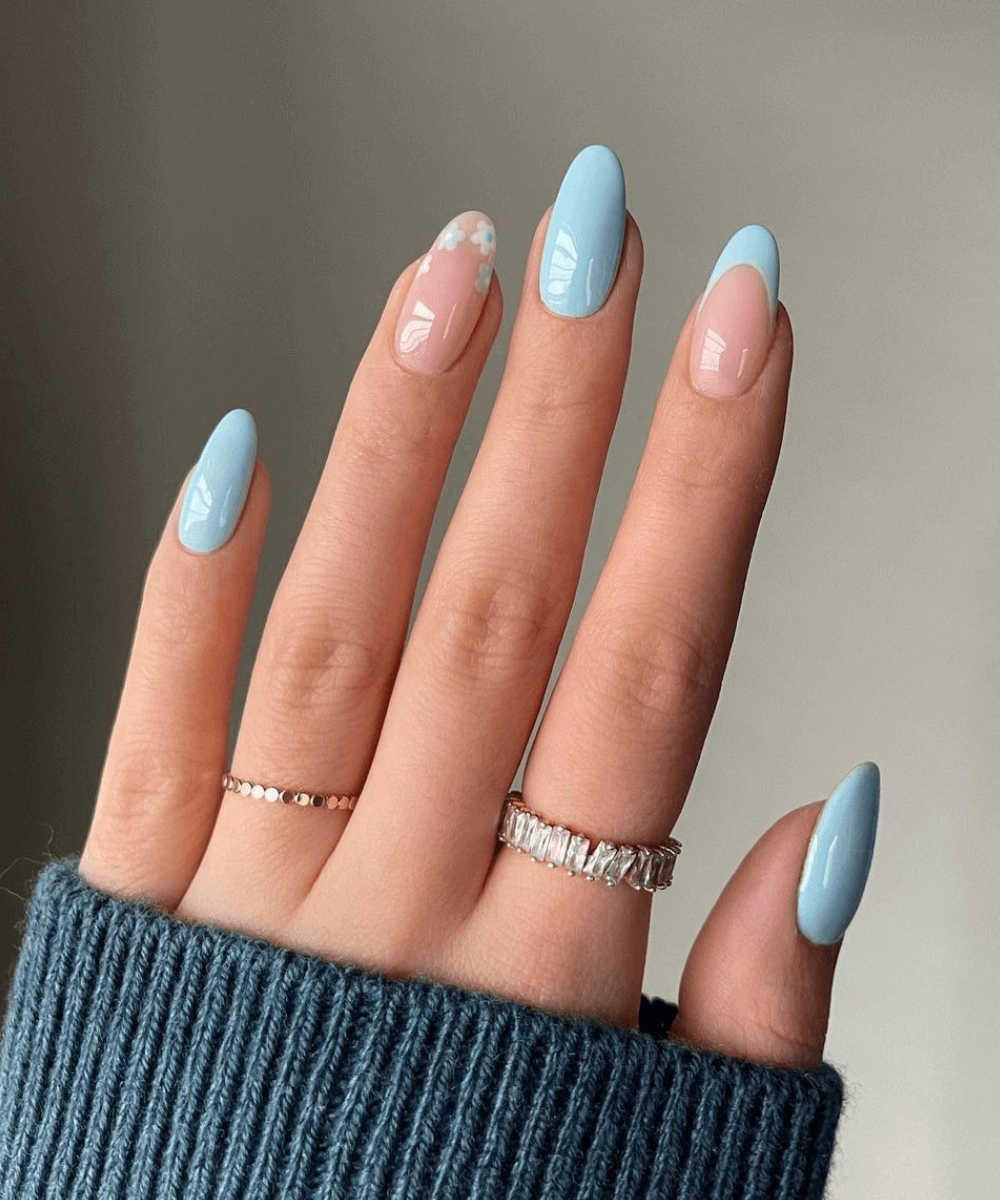 Pastel French Tip Stiletto Nails — Pastel Winter Nails
