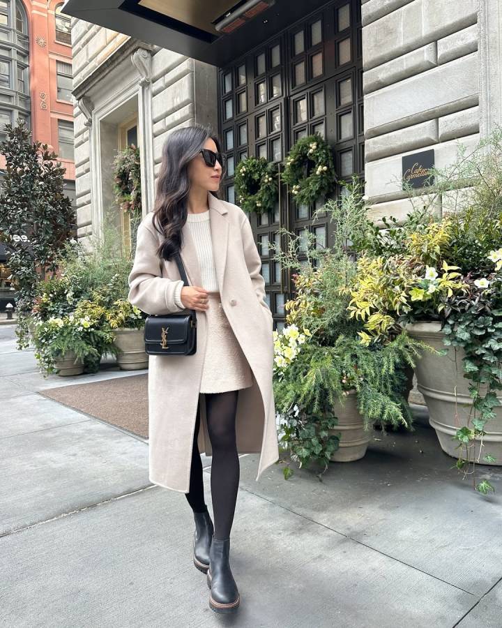 Cozy Layers: Wool Coat, Knit Sweater, and Black Chelsea Boots Cozy Layers: Wool Coat, Knit Sweater, and Black Chelsea Boots — Chelsea Boots Outfits