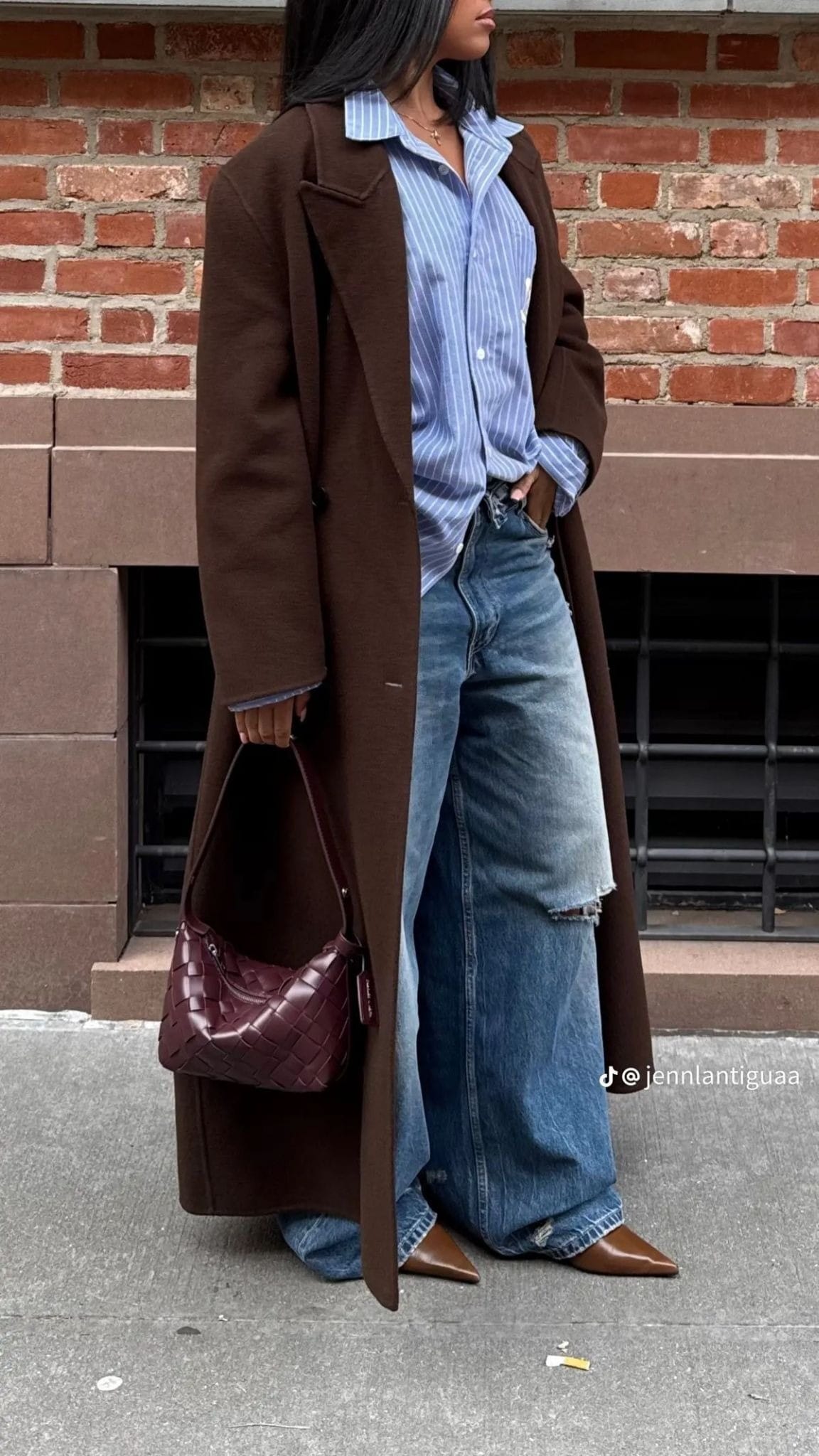Brown Leather Boots Outfit Idea — Winter Outfits for Women Over 40
