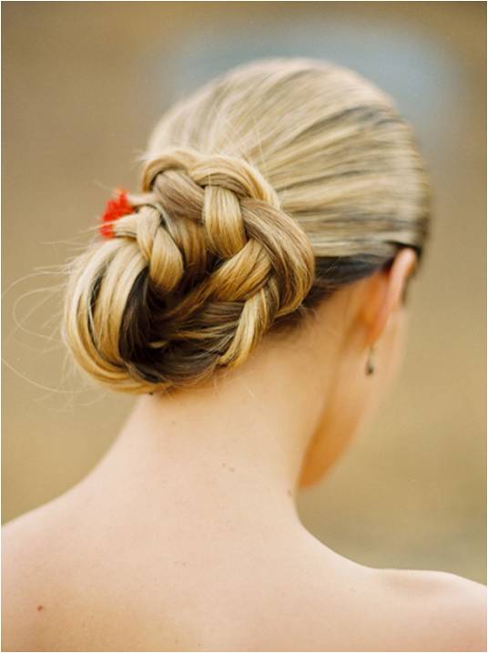 Complex Braided Bun in Dark Blonde — Winter Bun Hairstyles